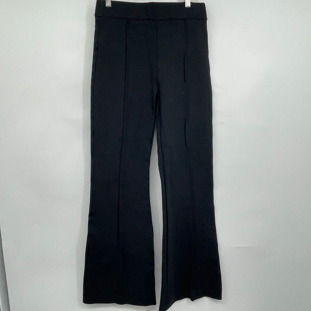 Spanx Black High Rise Stretch Perfect Fit Ponte Flare Pull On Pant Size Medium